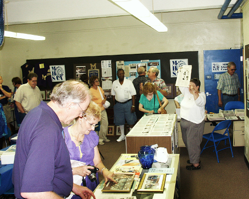 Jean Hill explains MHSAA and The Alumni Mentor during the Class of 1964 reunion tour.