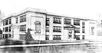 1913 drawing of MHS , photo courtesy Riley County Historical Museum