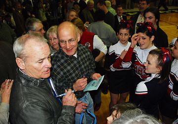 Hollywood star Bill Murray signs autographs following the Wall of Fame induction ceremony at which he accepted the honor on behalf of his friend and mentor Del Close '52. The text of Murray's speech may be found in the Spring 2008 Alumni Mentor.